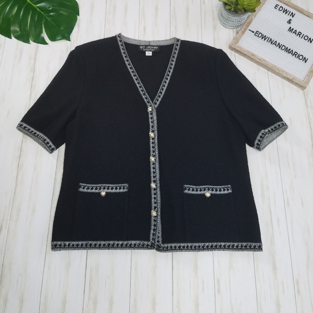 St. John Collection by Marie Gray Black Cardigan